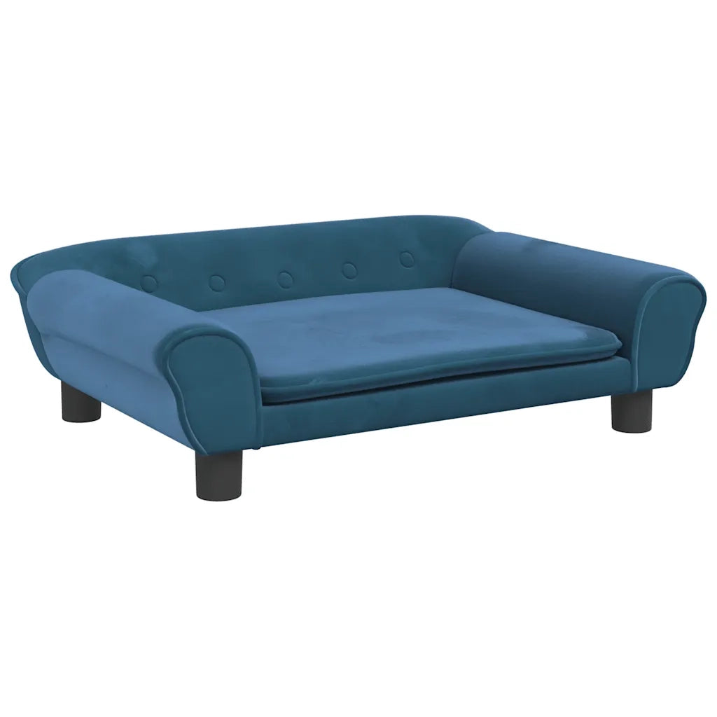 Divano per Bambini Blu 70x45x26 cm in Velluto