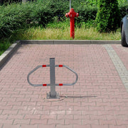 Barriera anti parcheggio pieghevole 3 chiavi incl. Dissuasore di sosta in acciaio Paletto