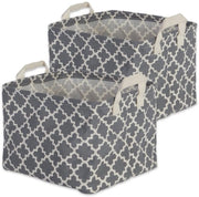 Set di vaschette in cotone e poliestere gecco, grigio, piccoli contenitori a rete, 2 pezzi, modello CAMZ38324