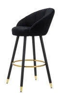 Sgabello Bar Prague Nero cm 55X56X104