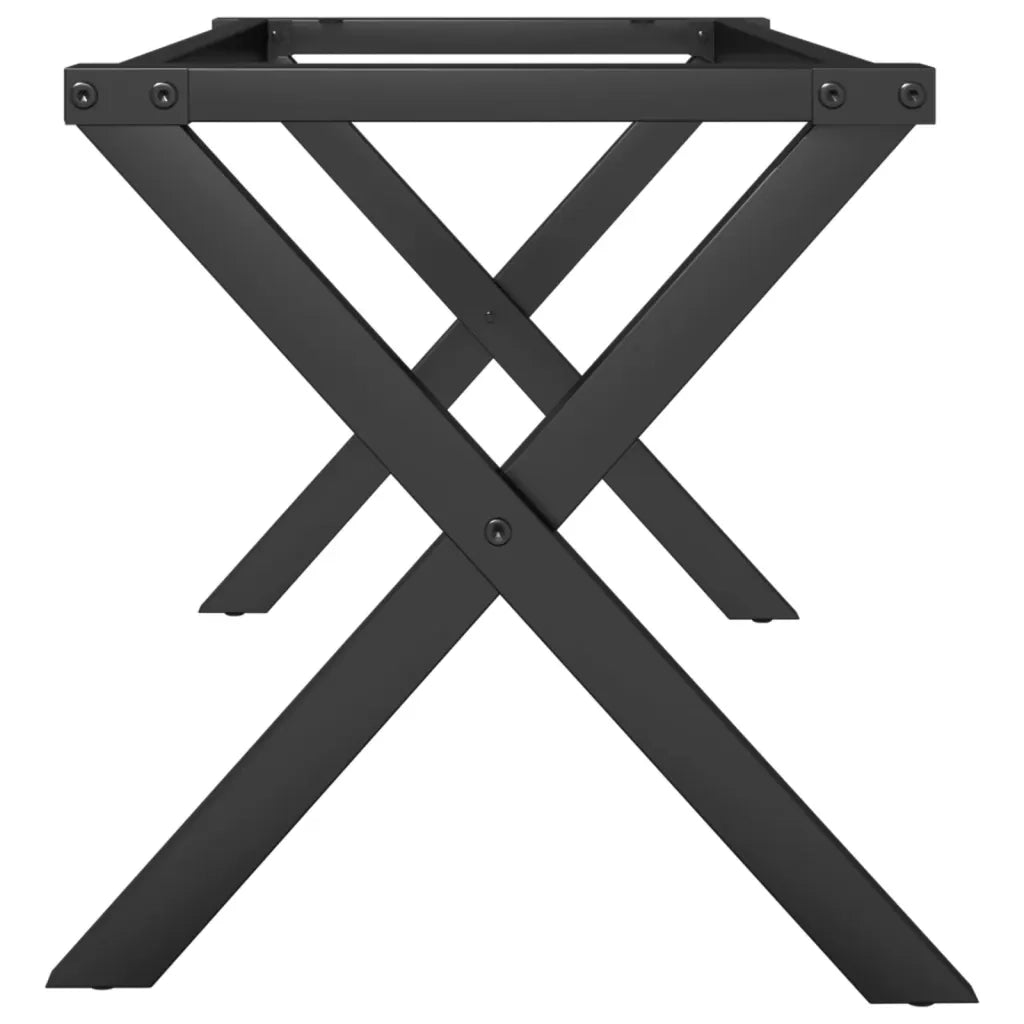 Telaio Gambe a X per Tavolino da Salotto 80x40x43 cm in Acciaio 357900