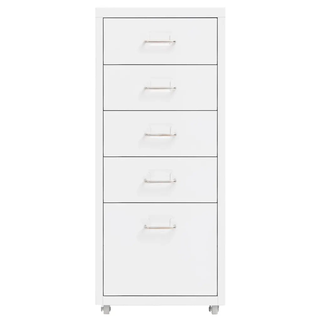 Schedario Mobile Bianco 28x41x69 cm in Metallo CFW8796771