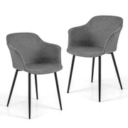Set di 2 sedie da pranzo scandinave 60 x 53 x 82,5 cm seduta ergonomica design moderno lino grigio 20_0018684