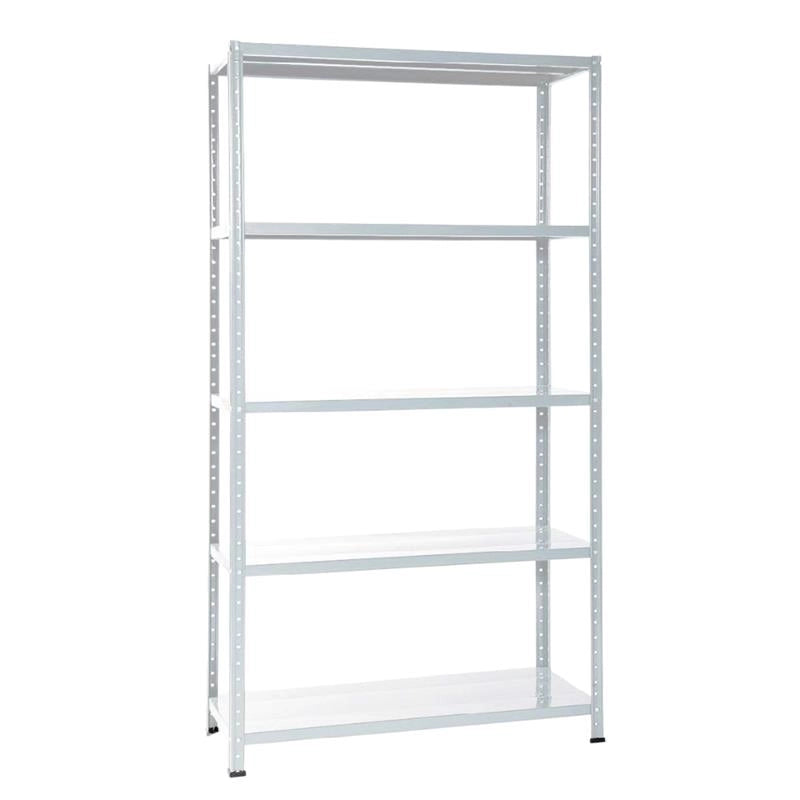 SCAFFALE IN METALLO BIANCO ETTORE KIT BULLONI CON 5 RIPIANI 100 X 40 X H 187 CM