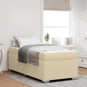 Struttura del letto con materasso Crema 90 x 200 cm Tessuto 3398263