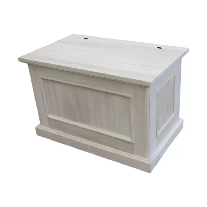 Cassapanca arte povera con ruote in legno grezza l.78 p.47 h.51 (2133) - Mobili 2G