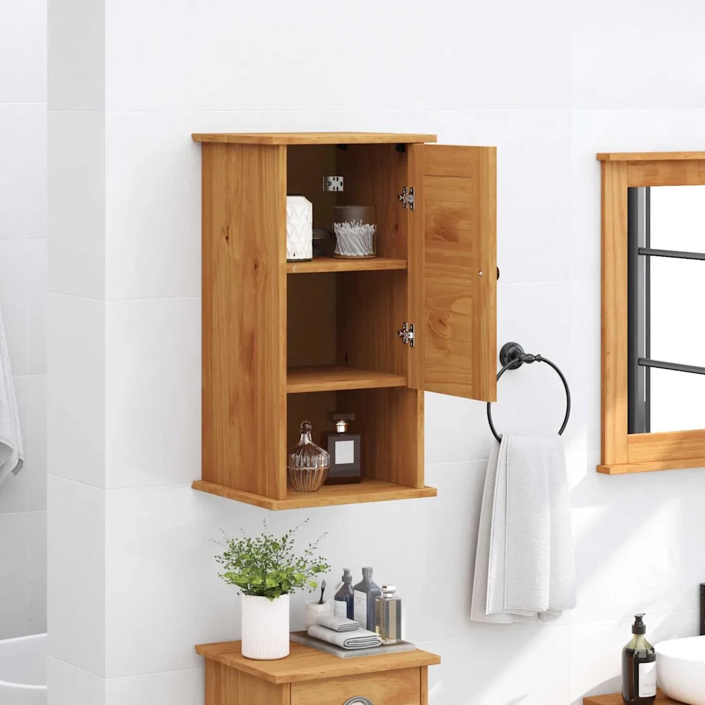 vidaXL Mobiletto da Bagno a Muro VIGO marrone ambrato