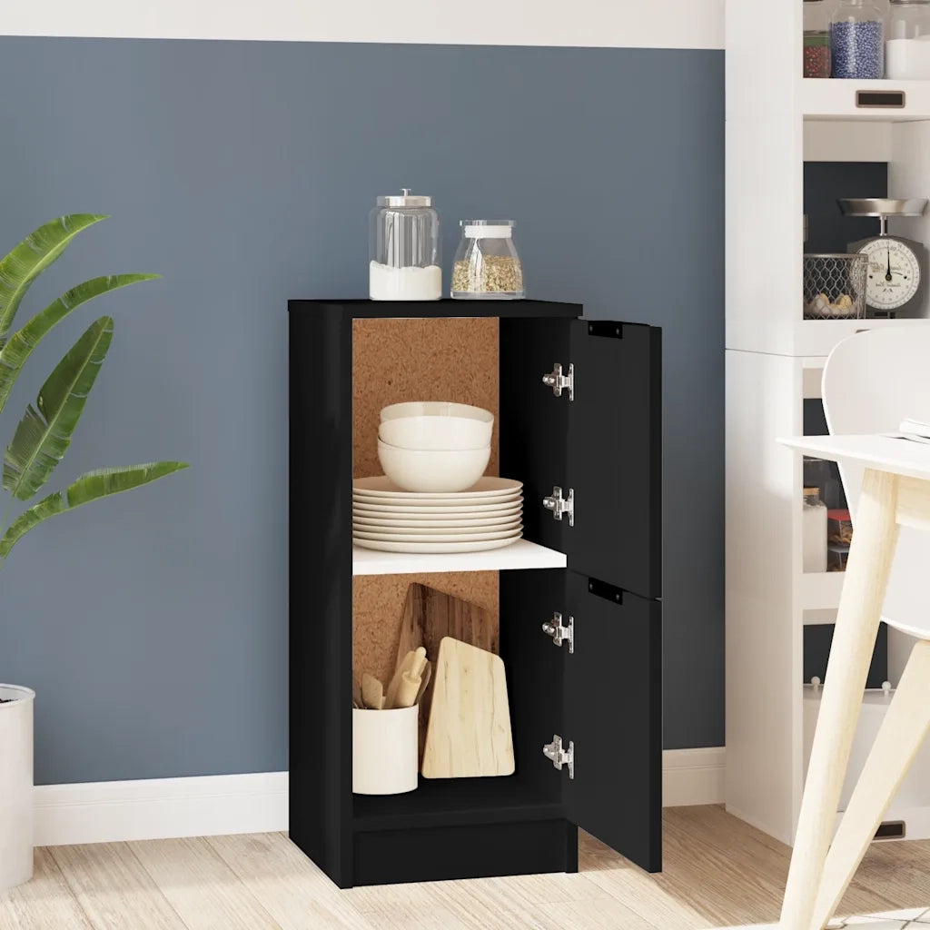 Credenza Nera 30x30x70 cm in Legno Multistratocod mxl 79199