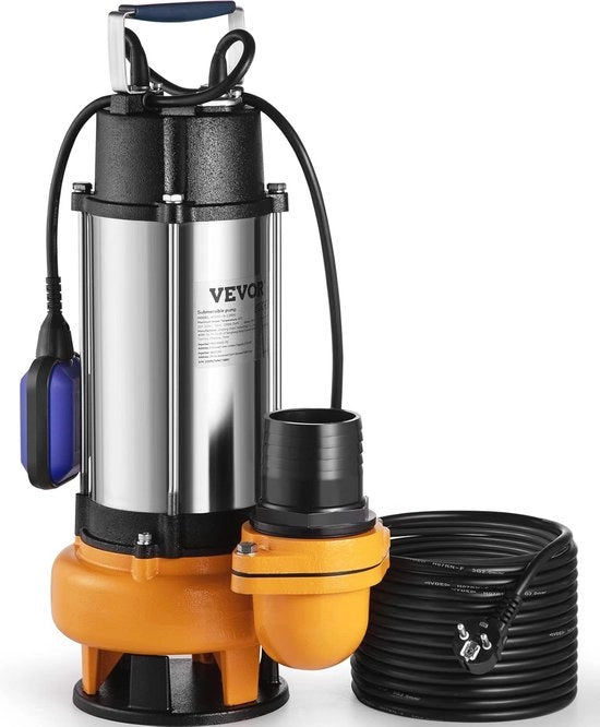 Pompa di scarico con interruttore galleggiante - Pompa a doppio effetto 2200W IPX8 per uso esterno e domestico