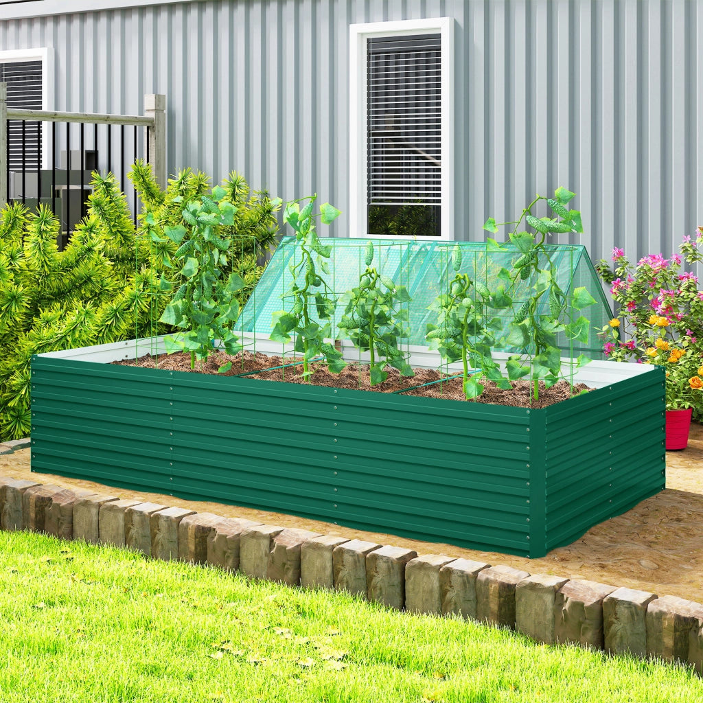Fioriera Rettangolare da Giardino ¨C Zephmum ¨C Verde 240x120x60cm