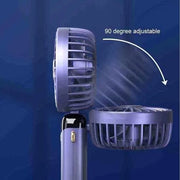 Ventilatore portatile con connessione USB - batteria 5000 mAh - 5 regolazioni della velocità del flusso d'aria - display digitale - terapia aromatica - verde