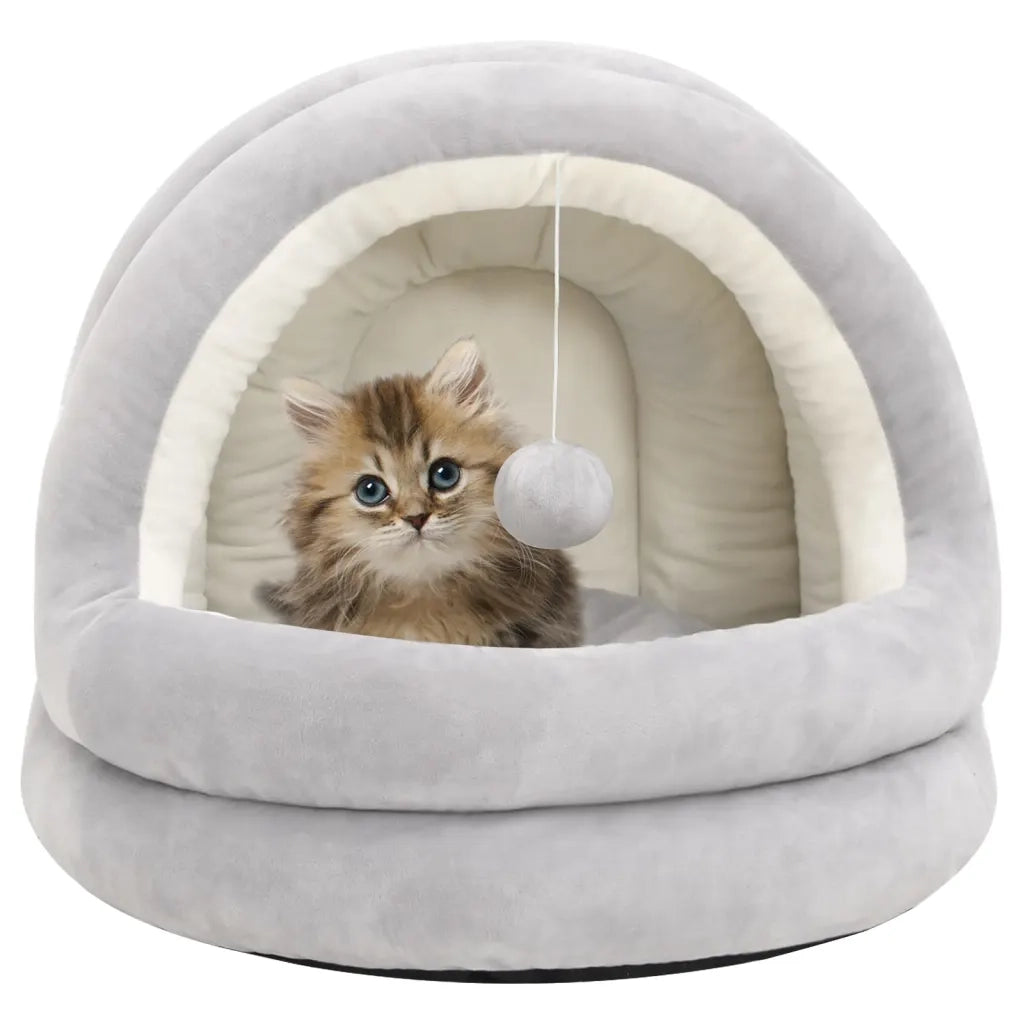 Letto per Gatti 50x50x45 cm Grigio e Crema CFW3350406