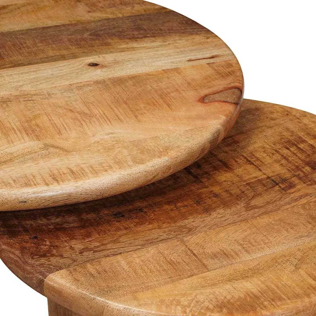 Tavoli da Caffè Nido 3 pcs Marrone Legno di mango massello 4104654
