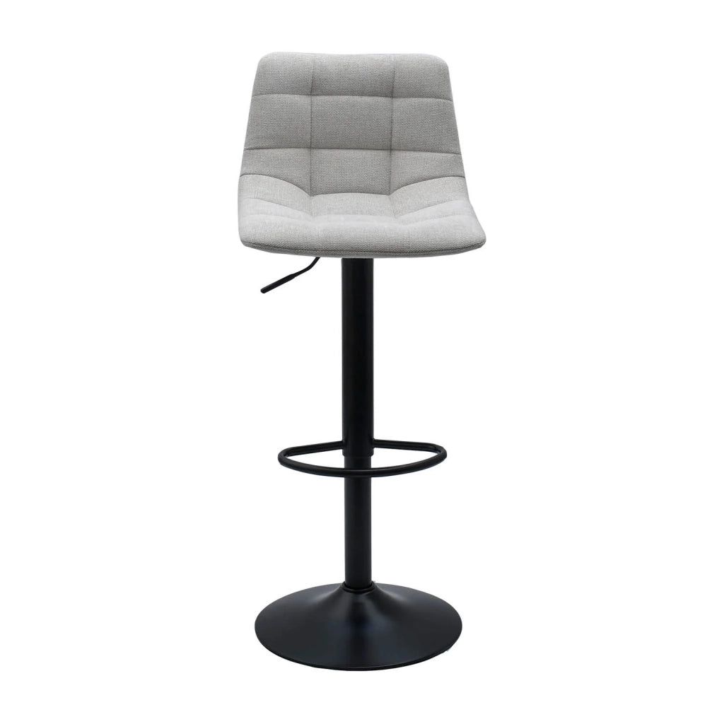 LÚZETE - SGABELLO HAWAII GAMBA NERO TESSUTO COLORE GRIGIO