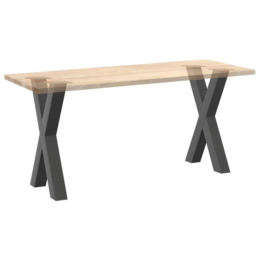 Set di 2 gambe per tavolo da pranzo moderne e robuste a forma di X 60 x 72-73 cm in acciaio antracite 02_0057246