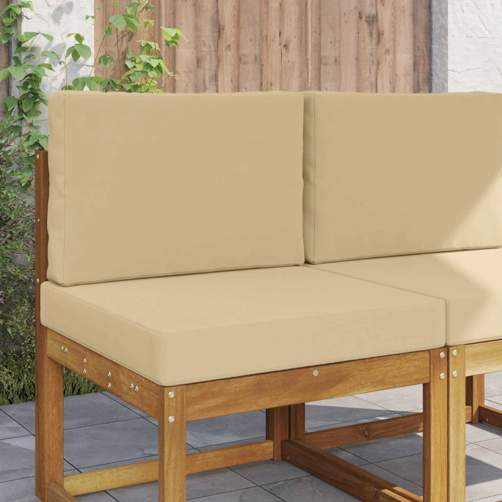 Cuscino per divano da esterno 2 pcs Beige Poliestere 900713