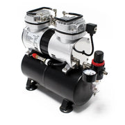 Compressore per aerografo bicilindrico con serbatoio a spegnimento automatico 16_0001731