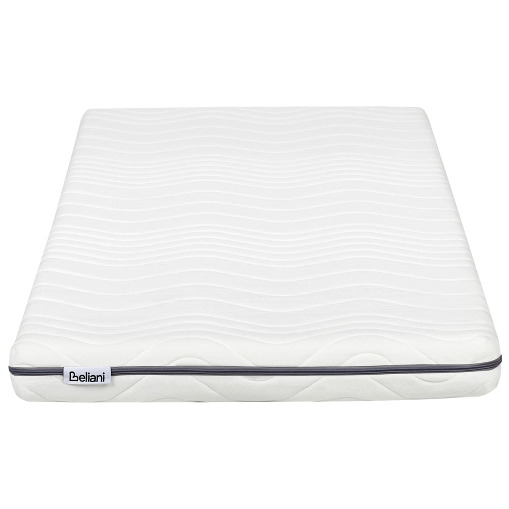 Materasso in Schiuma Viscoelastica Durezza Media Grigio e Bianco 80 x 200 cm Fodera con cerniera