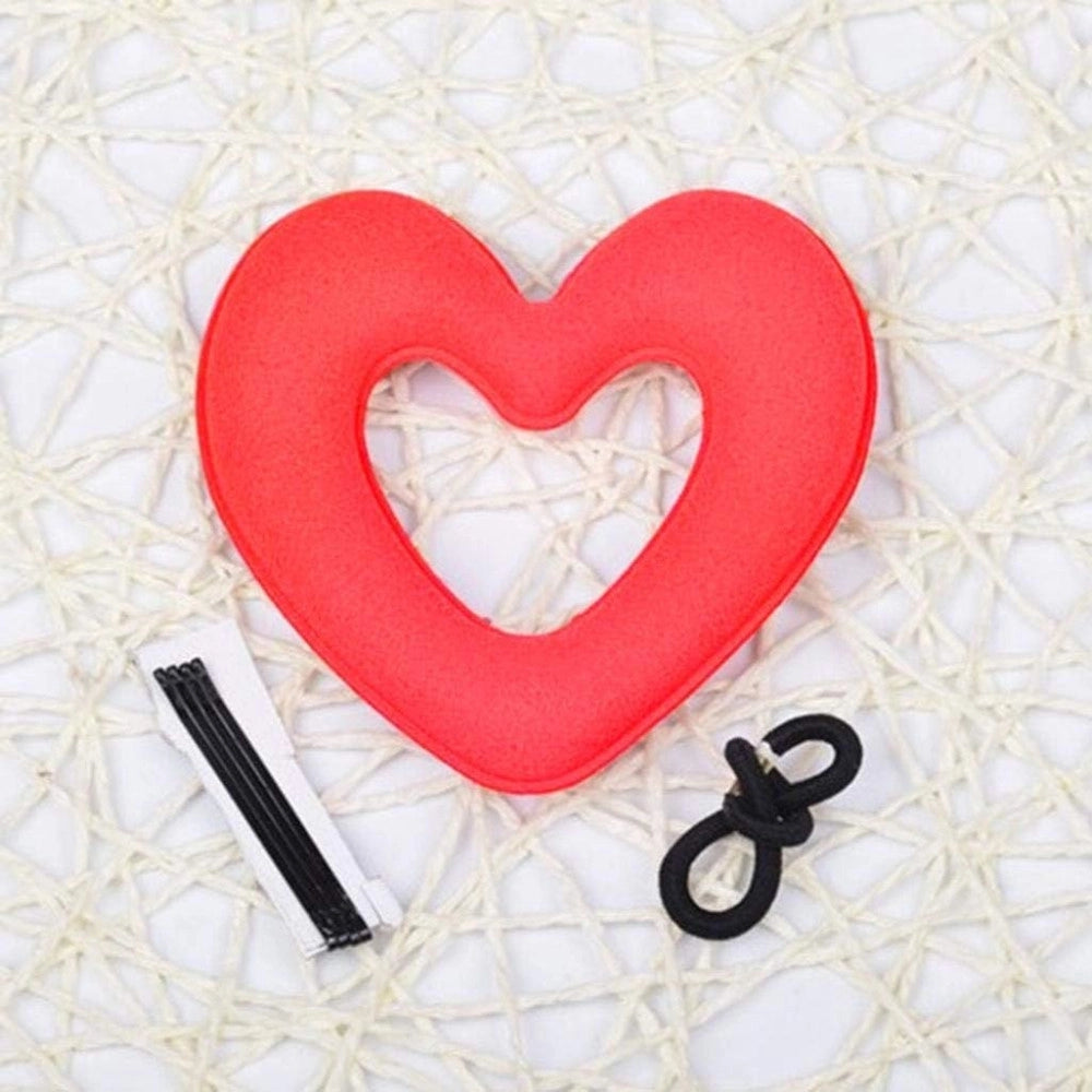 Trade Shop - Chignon A Forma Di Cuore Con 5 Forcine E 2 Codini Per Capelli Acconciatura Moda -