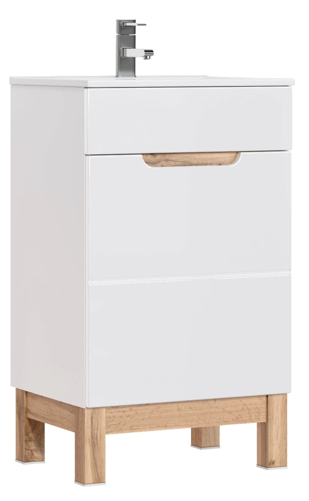 Mobile sottolavabo 50 cm 1 anta Bali White 50 x 84 x 39 cm