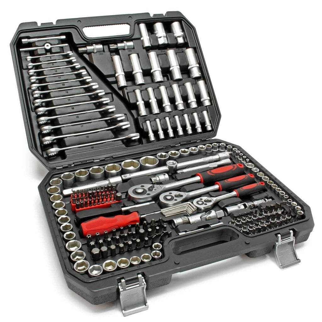 Set di chiavi a cricchetto da 215 pezzi kit di bussole e punte acciaio al carbonio 16_0002251