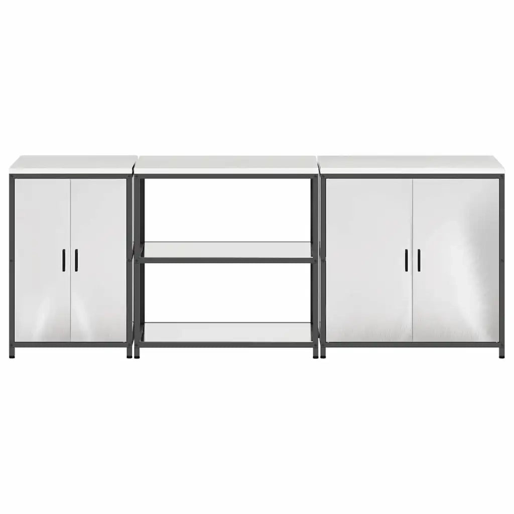 Set di Stoccaggio per Cucina 3 pcs Argento Acciaio inossidabile 3392677