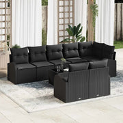 Set Divano da Giardino 9 pcs polyrattan