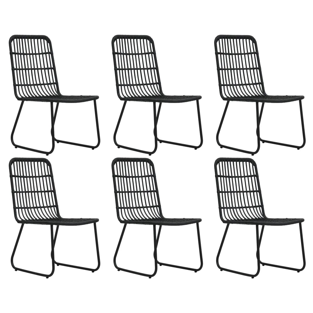Set da Pranzo da Giardino 7 pz in Polyrattan e Vetro 3060253