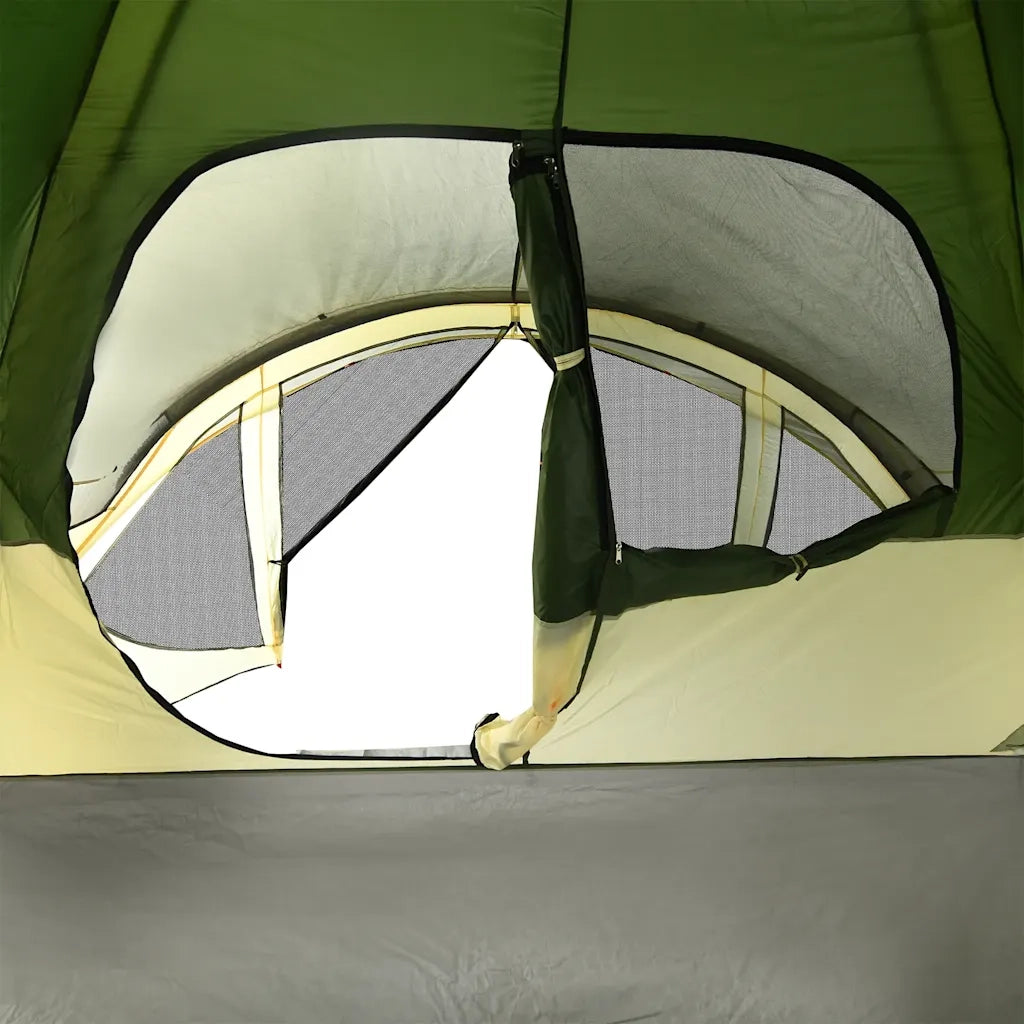 vidaXL Tenda Familiare a Tunnel per 6 Persone Verde Impermeabile
