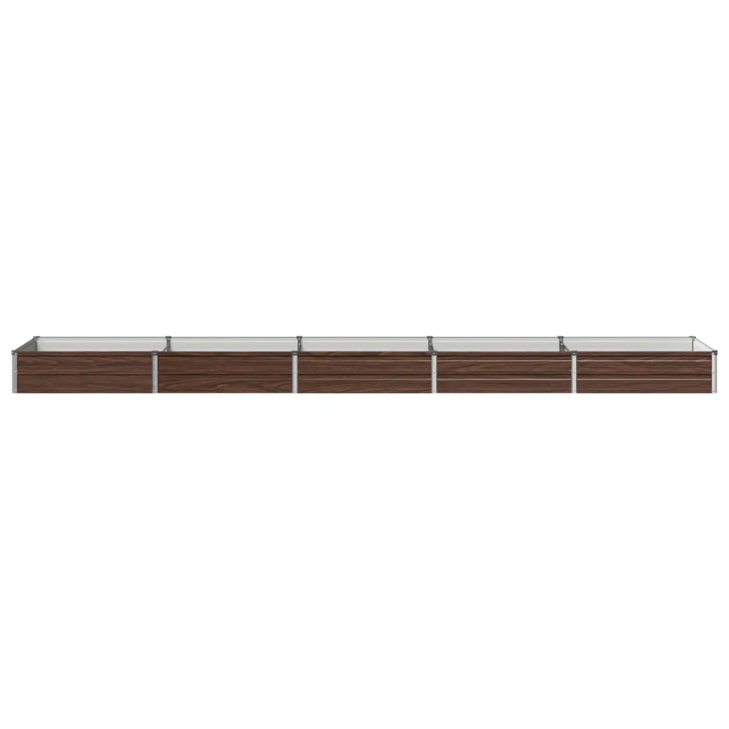 Letto rialzato da giardino Nero 400 x 80 x 24 cm 8006506