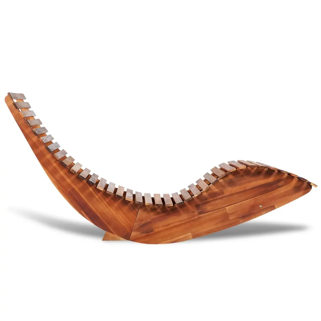Lettino Prendisole a Dondolo in Legno di Acacia 42652