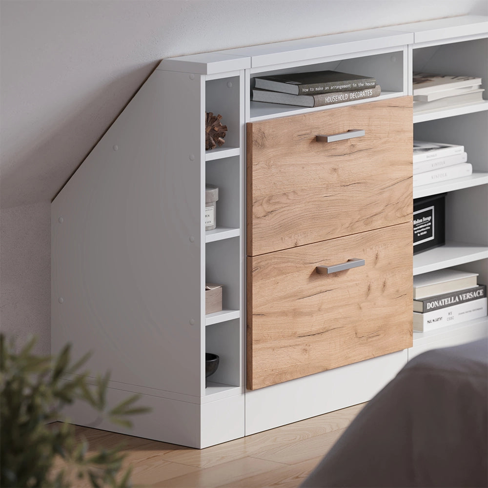 Mobile cucina sottotetto R-Line Bianco 15 cm con 4 scomparti Vicco