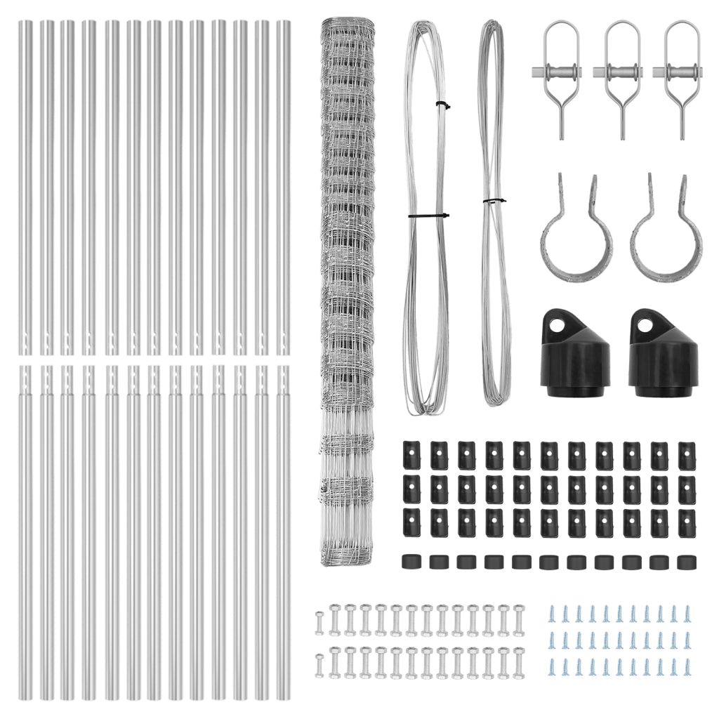 Recinzione da Campo  1.6x25 m Acciaio Galvanizzato