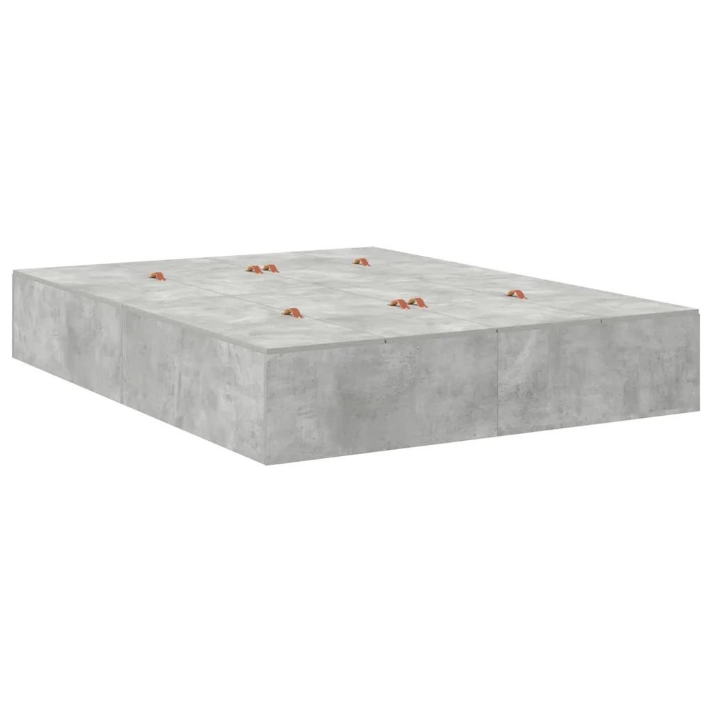 Struttura letto con contenitore Grigio cemento 150 x 200 cm 3335384