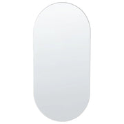 Specchio da parete ovale senza cornice argento 40 x 80 cm bagno soggiorno camera da letto