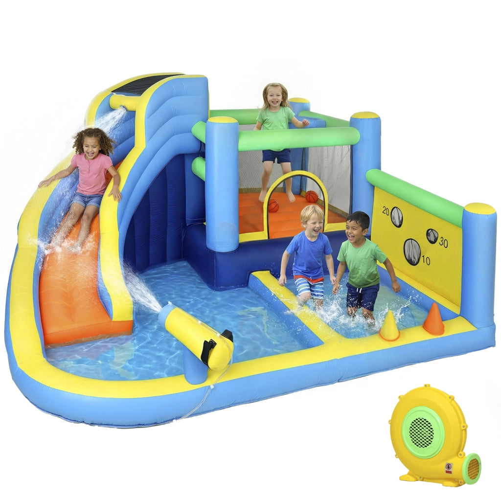 Castello Gonfiabile Acquatico 8 in 1 ¨C Xylo ¨C con Soffiatore 550W Scivolo Trampolino