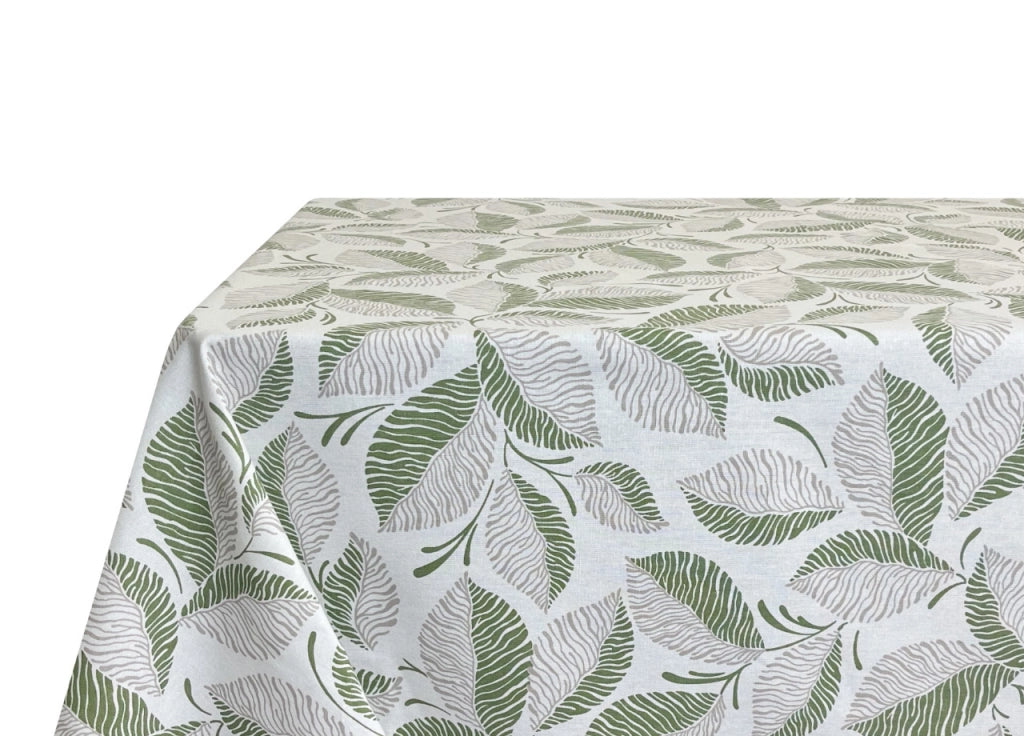 Tovaglia Per Salotto Cucina Tavolo 100% Cotone Made In Italy Jungle RP - 140x240 - Verde
