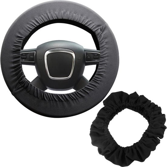 2 pezzi di copricerchione universale, pelle Oxford, copri cerchione, protezione contro la polvere, adatto a molte misure, offre protezione e comfort (nero)