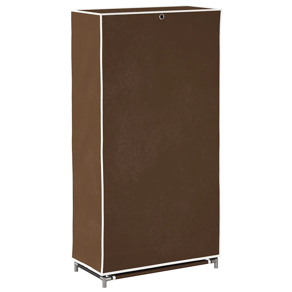 Scarpiera in Tessuto Richiudibile 58 x 28 x 106 cm Marrone 240504