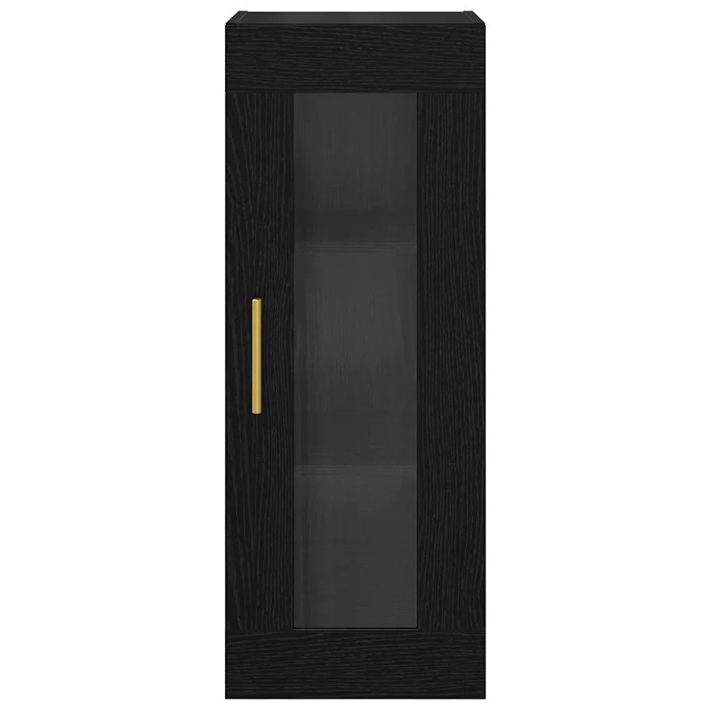 Pensile | Mobile a Parete Rovere Nero 34,5 x 34 x 90 cm