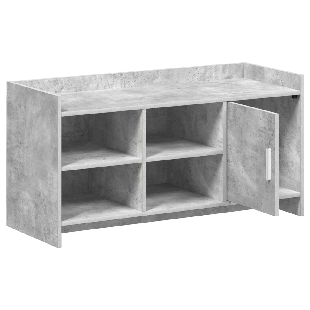 Mobile per scarpe con porta Grigio Cemento 100 x 39,5 x 51 cm 8011358