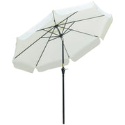 Ombrellone da Giardino Ø2,6x2,5 m Palo Ø38 mm in Alluminio e Poliestere Beige