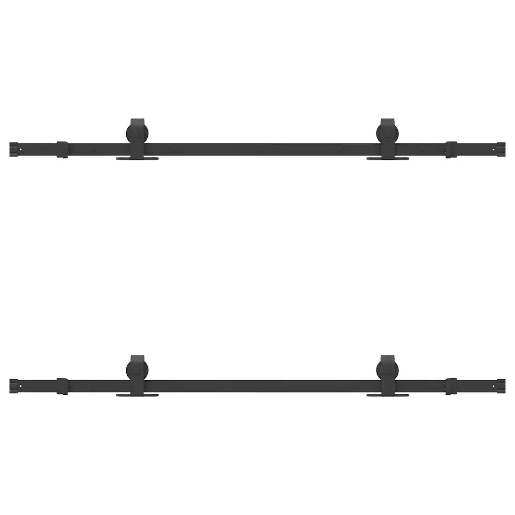 Kit di Binari per Porte Scorrevoli 152,5 cm Acciaio Nero