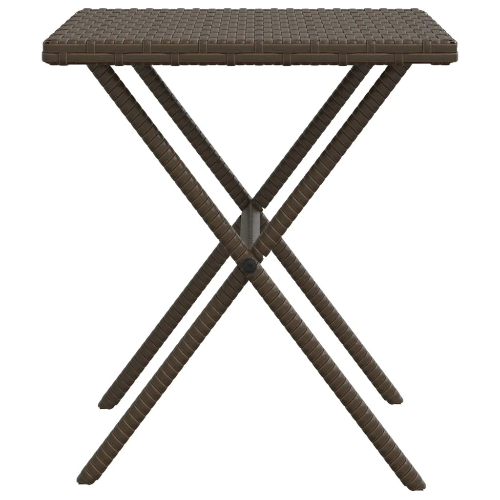 Lettini Prendisole 2 pz con Tavolino Marrone in Polyrattan 368252