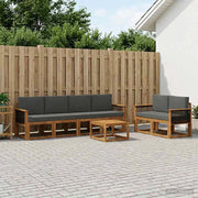 Set di divani da esterno 6 pz Naturale e Antracite 3385013