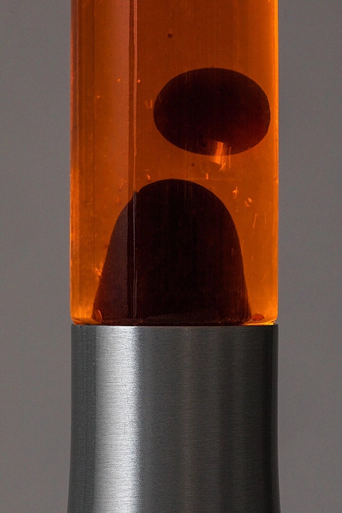 Lampada lava Rabalux Poppilol arancio LED 25W argento