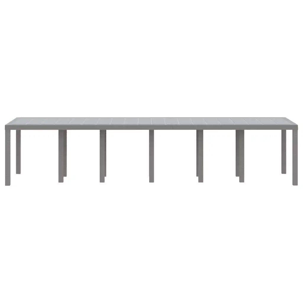 Tavolo da Giardino Grigio chiaro 350 x 100 x 74 cm polyrattan 3378527