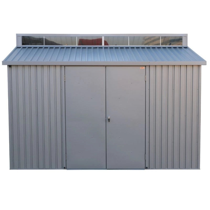 Casetta Box da Giardino 323,3x242,6x235,2 cm in Alluminio Grigio