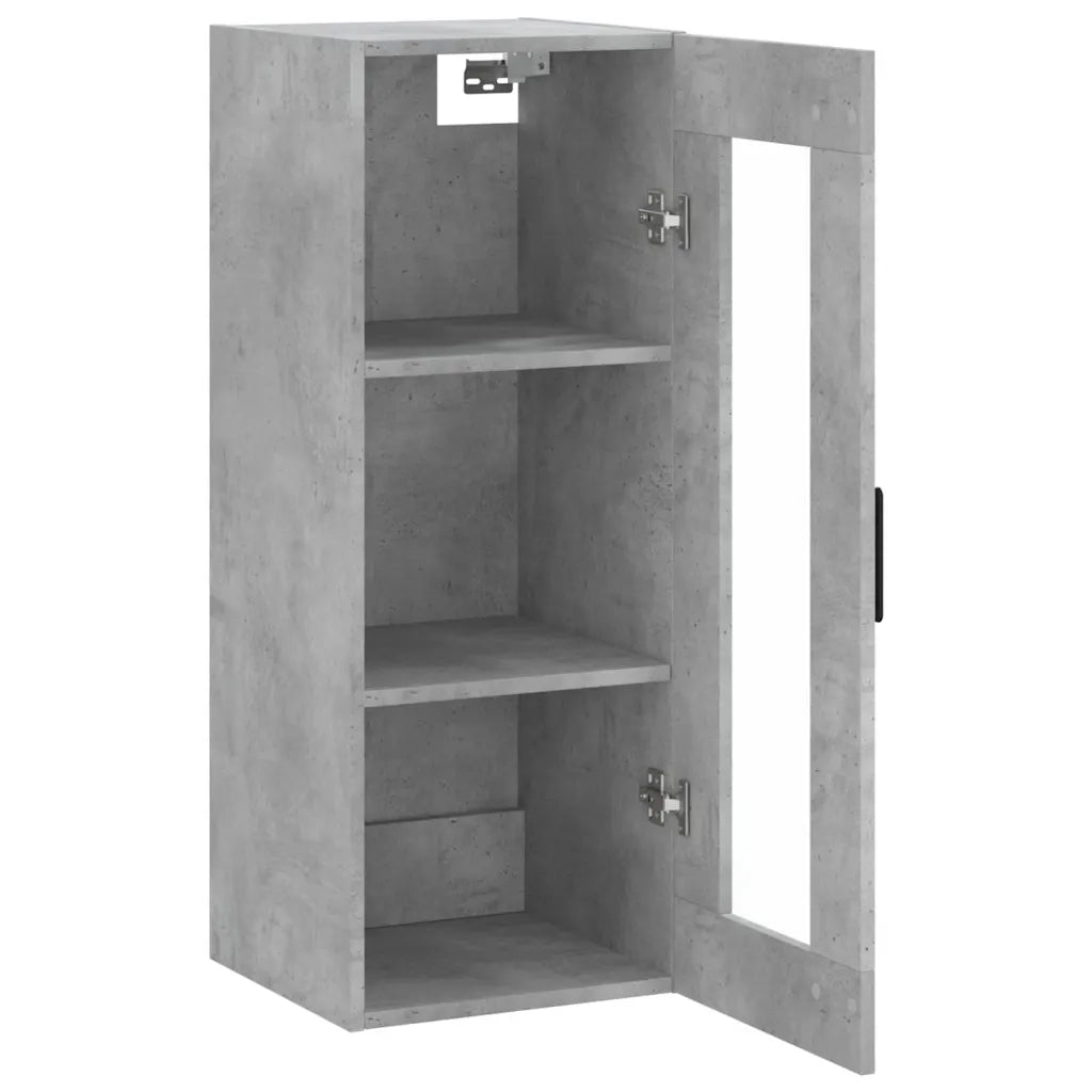Armadietto a Muro | Mobile a Parete Grigio Cemento 34,5x34x90 cm