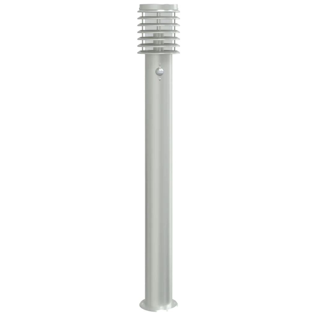 Lampade da terra per esterni con sensori 3 pezzi acciaio inox argento 02_0042567